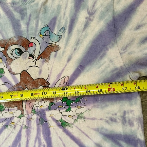 Disney Bambi Thumper Tie Dye Purple and Blue Cute Retro T shirt - Picture 5 of 7